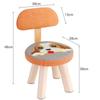 Cute Dog Solid Wood Stool with Backrest