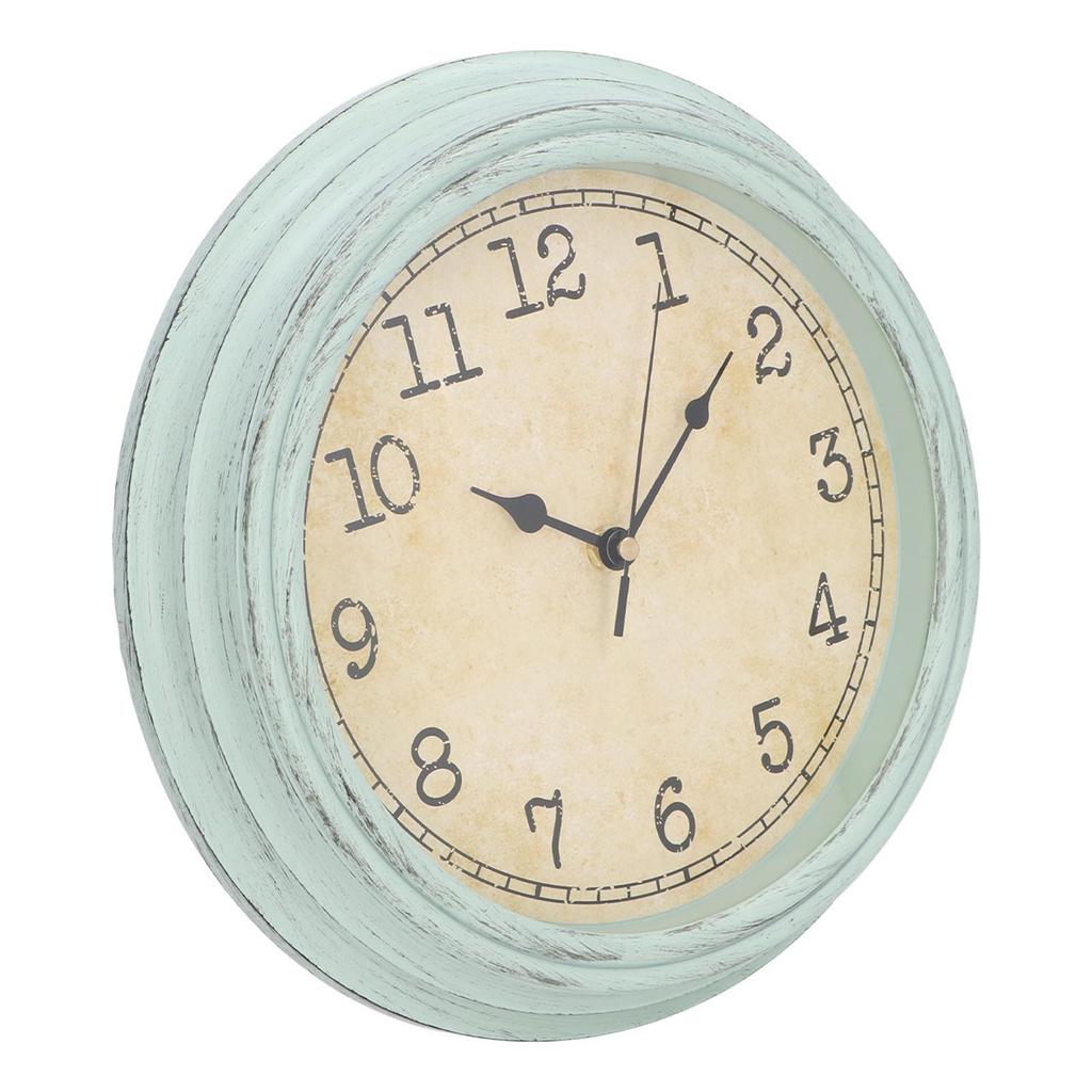 Vintage Wall Clock Silent Quartz Movement Round Decorative Retro Hanging Clock for Living Room Bedroom 12 Inch