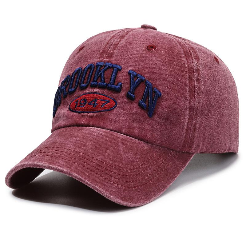 Hat Men's Personality Washing Old Letter Embroidery Cap Outdoor Fashion Women's Shade Couple Baseball Cap