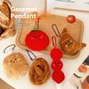 Creative Cartoon Food Plush Doll Pendant Girl Versatile Keychain Backpack Pendant Decorative Doll