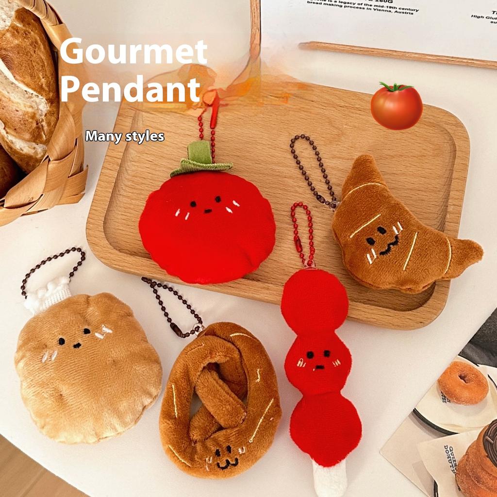 Creative Cartoon Food Plush Doll Pendant Girl Versatile Keychain Backpack Pendant Decorative Doll