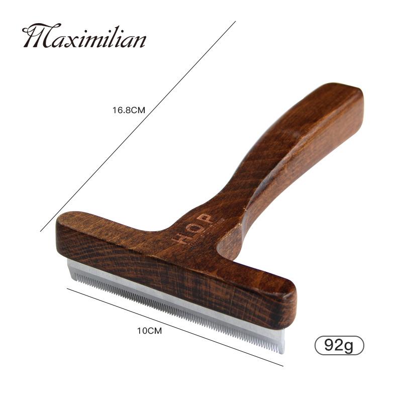 Solid Wood Antique Pet Comb for Cat and Dog Grooming