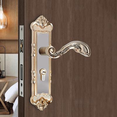 Retro Europäischer Türdrücker Schloss Tür Einsteckschloss Griff Sicherheitsknauf 35-45mm