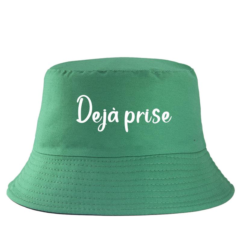 Dj Pris(e) Letter Bob Imprim Reversible Bucket Hat Women Unisex Travel Casual FisherUnisex Cap Girl Boy Cotton Panama Hat