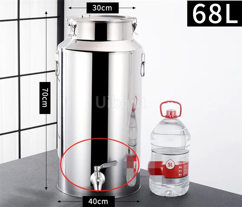 Tank Edible Oil Tank Peanut Milk tea Wine Sealed Tank Brewing Fermentation Stainless Steel Sealed Barrel with Faucet ransport