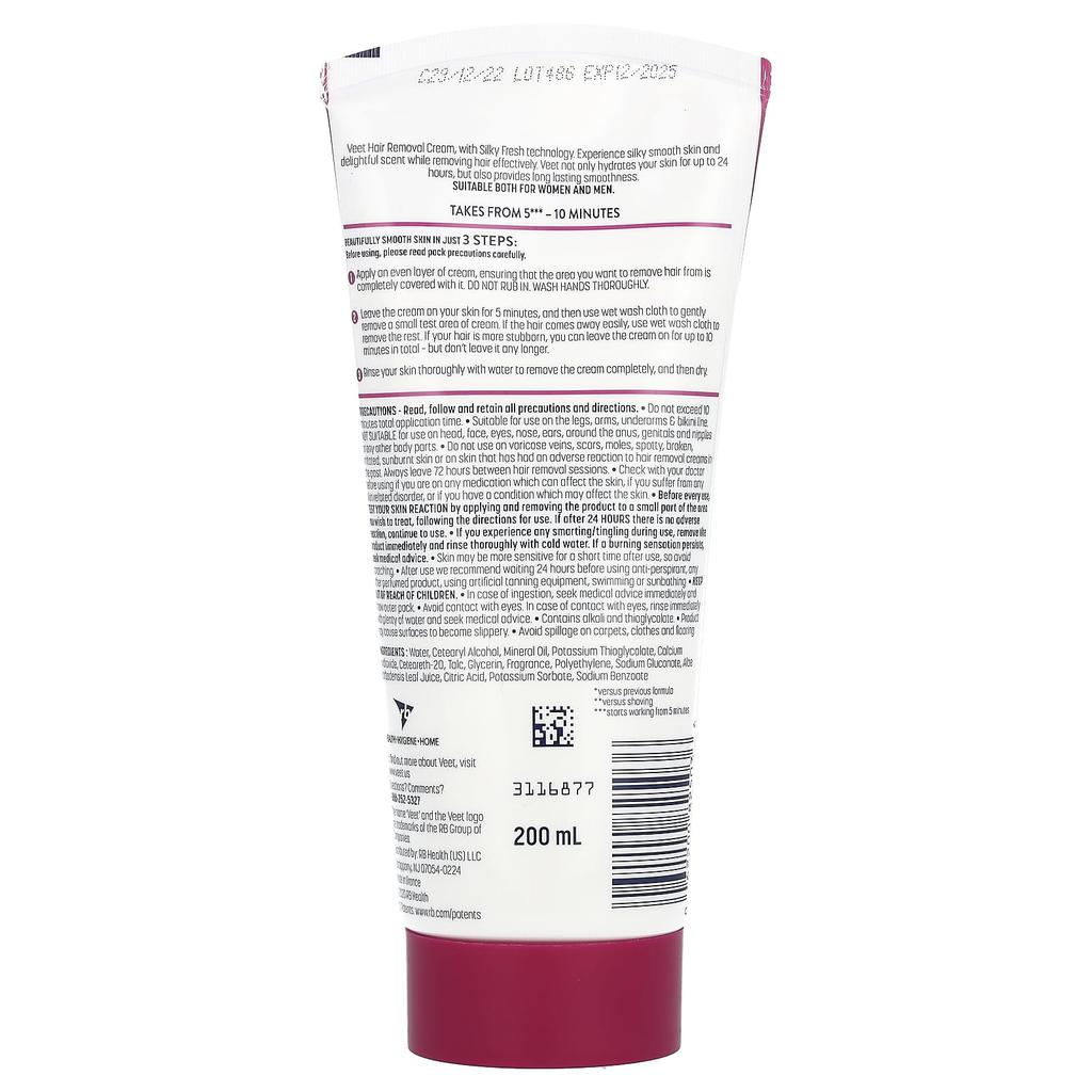 Sensible Gel-Creme Haarentferner, Aloe & Veilchenblüte Frisch, 200 ml(6,78 fl oz)