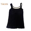 Winter Women Thermal Vest with Chest Pads Seamless Velvet-lined Fast Temperature Lock Heating Slim Fit Elastic Sleeveless Inner Wear Bottoming Tank