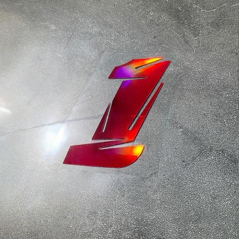 

1 шт. Красный лазерный мотоциклетный стикер Арабские цифры Водонепроницаемый для мотоциклетного шлема Топливный бак Крыло Скутер Кузов Виниловые наклейки High 5cm