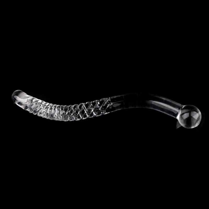 Vagina Stimulate Crystal Clear G-Spot Stimulation Female Masturbation Adult Sex Toys For Lesbian Glass Dildo Anal Beads Plug