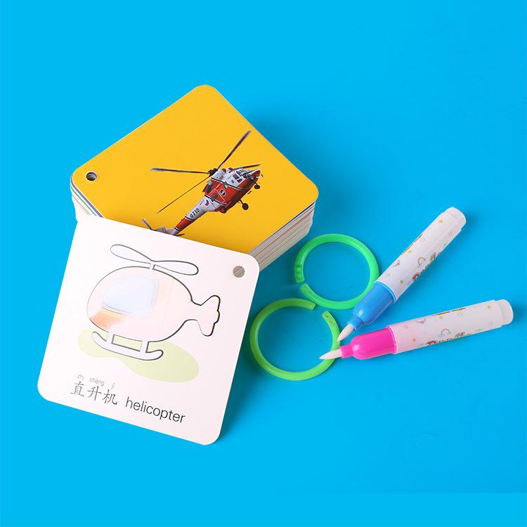 

Latest Montessori Durable Magic Water Drawing Book For Kids Coloring Picture Card Recognition Painting Board Educational Toys