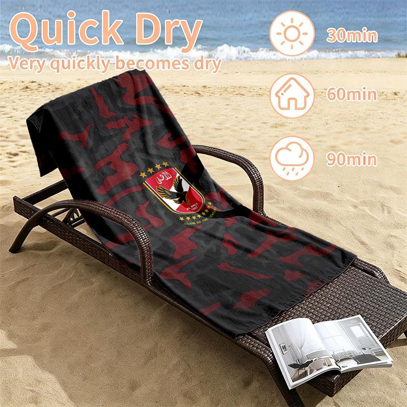 Al Ahly FC Beach towels also serve as bath towels summer essential a musthave for the outdoors the beach and the pool