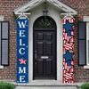 Independence Day Hanging Flag Banner Outdoor Patriotic Decor Family Party Porch Yard Garden Red White Blue USA Flag Decorations