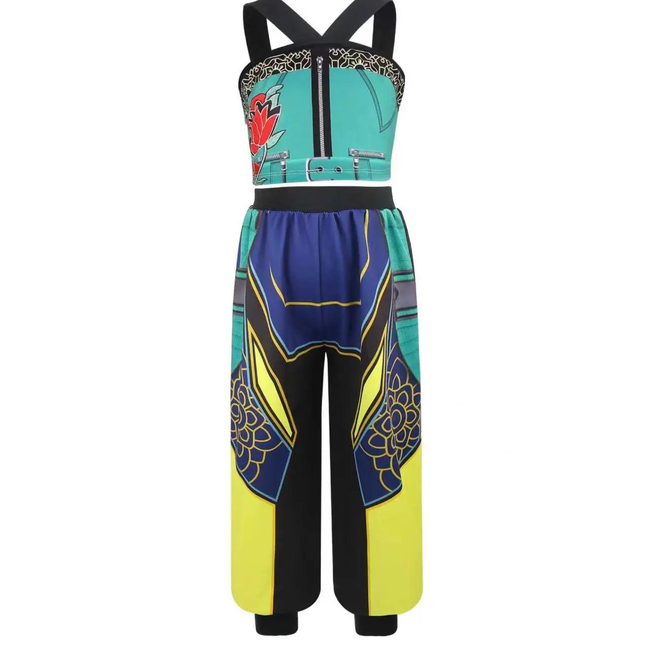 2026 Hete Verkoop Koreaanse Etnische Stijl Meisjes Halloween Cosplay Kostuum Vest + lange broek set Meisje Anime Kostuum Podiumoptreden 110 3-4year