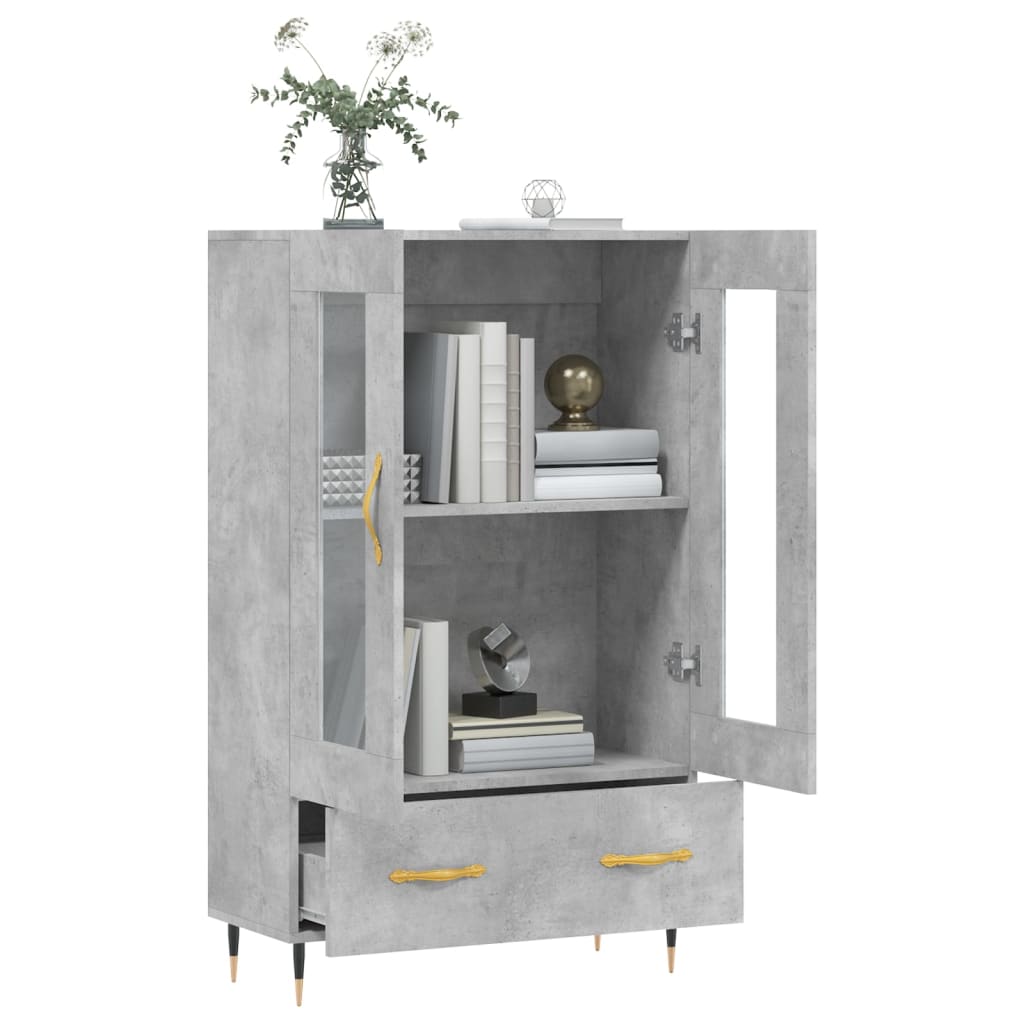 Highboard Concrete Grey 69.5 X 31 X 115 Cm Particleboard