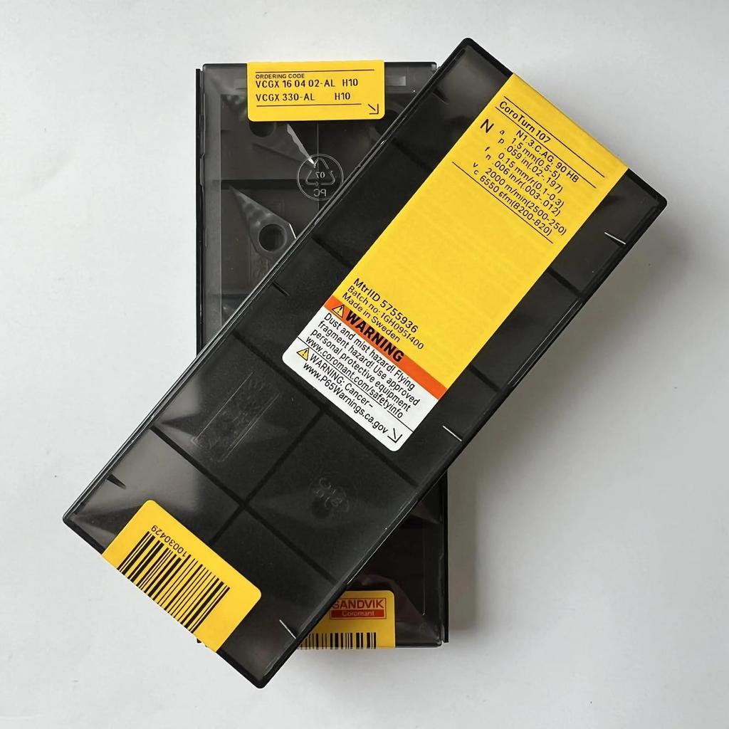 Original Sandvik / VCGX160402-AL H10 CNC Lathe Carbide Blade Tool 10 Pcs