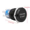 12V Waterproof Car Engine Start Push Button   Ignition Starter Black Zinc Aluminium Alloy
