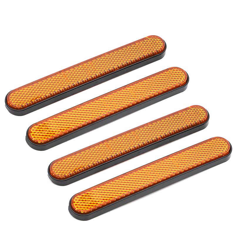 2pcs Motorcycle modification accessories luminous stickers reflective strips decorative side reflector reflectors