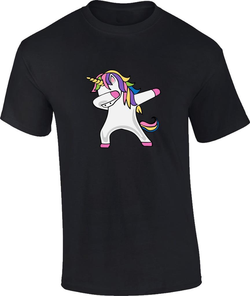 Funny Dabbing Unicorn T-Shirt Dancing Animal Tee XXXL