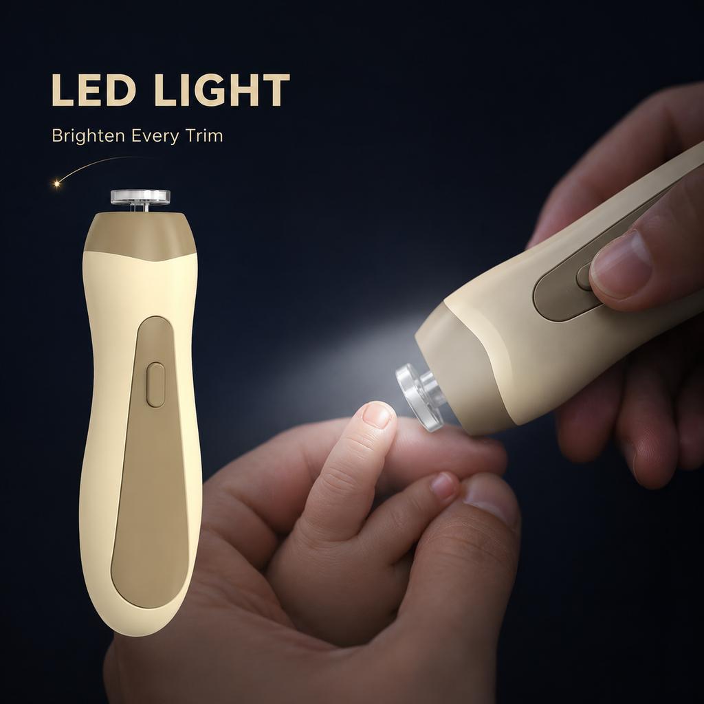 Electric Nail Trimmer Gentle Secure Electric Nail File Nail Polisher Care Kit for Safe Newborn Manicure at Home