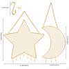 Hanging Jewelry Organizer Wall Holder Grid Shape Moon Star Shaped Earring for Earrings