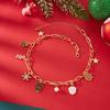 Weihnachts-Lebkuchen Weihnachtsbaum Schneeflocke Süßigkeiten-Glocke Anhänger Halskette Für Frauen Männer Geschenkbox Rentier Weihnachtsmann Party Schmuck