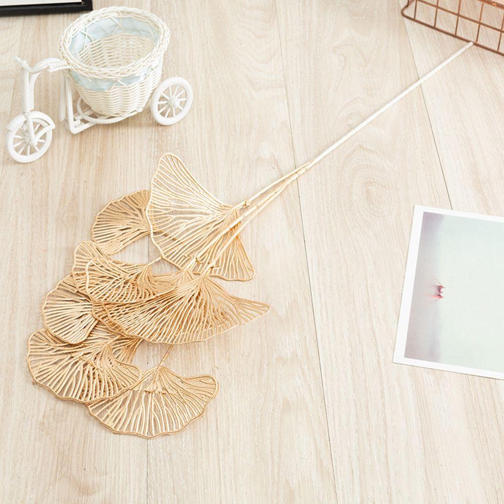 3-pronged Wedding Shop Decor Persian Leaves Ginkgo Leaf Party Supplies Fan Leaf Fake Flowers