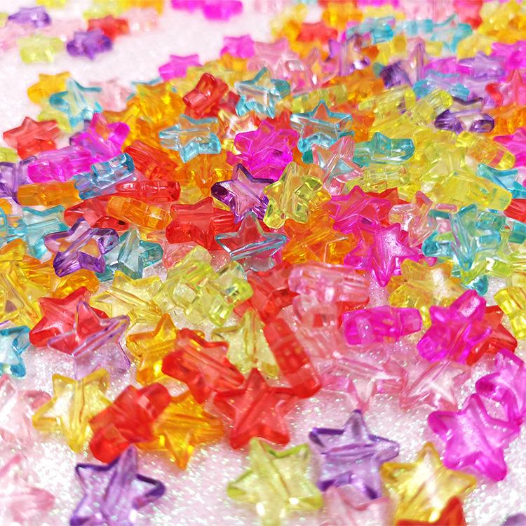 

Colorful Transparent Acrylic Star Beads for Kids DIY Jewelry & Shoe Accessories TM-030