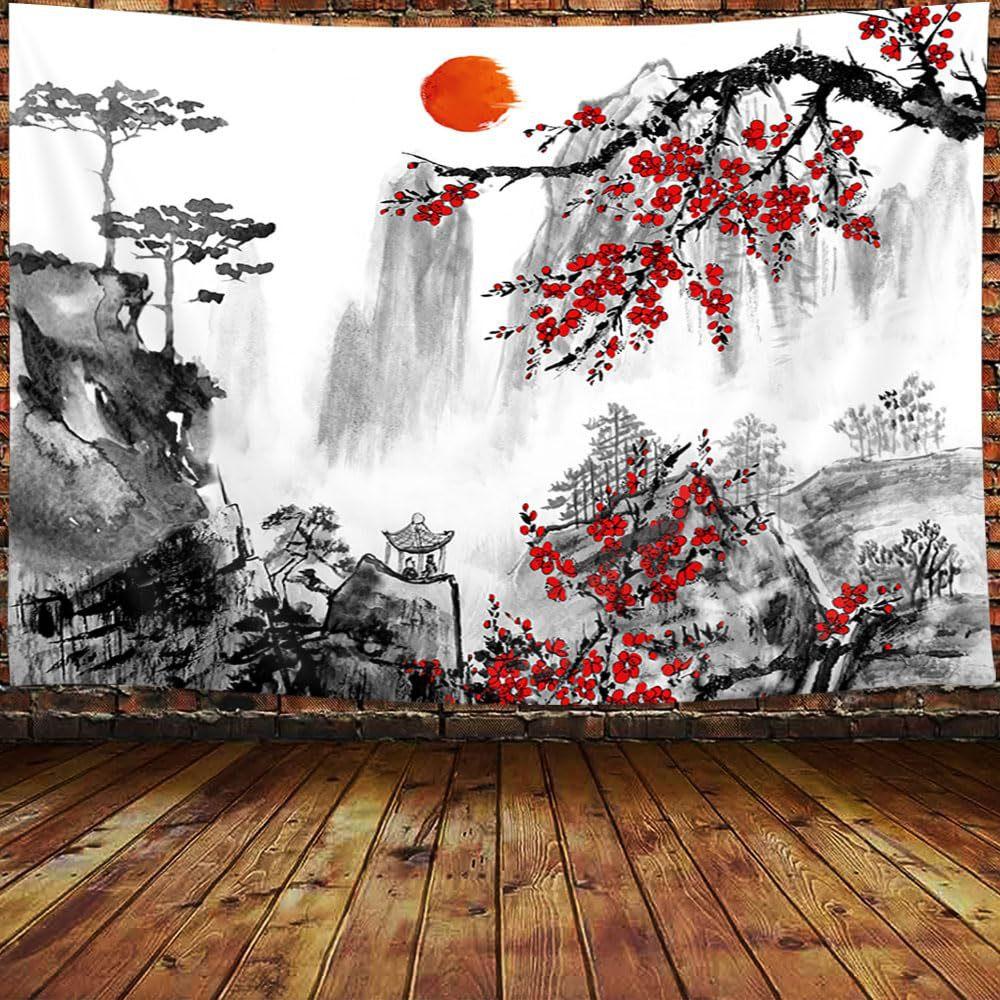 Japanese Cherry Blossom tapestry 75x100 чёрный
