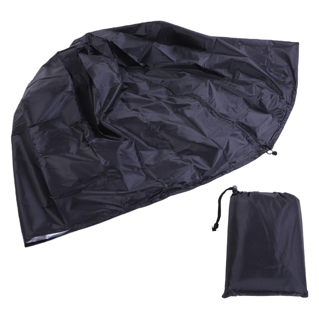 Chair Cover Water Proof Sun Proof Dust Proof Outdoor Patio Furniture Cover for Egg Round Wicker Chairs Black 420D: