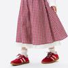 Girls' Pure Cotton Plaid Lace A-Line Skirt