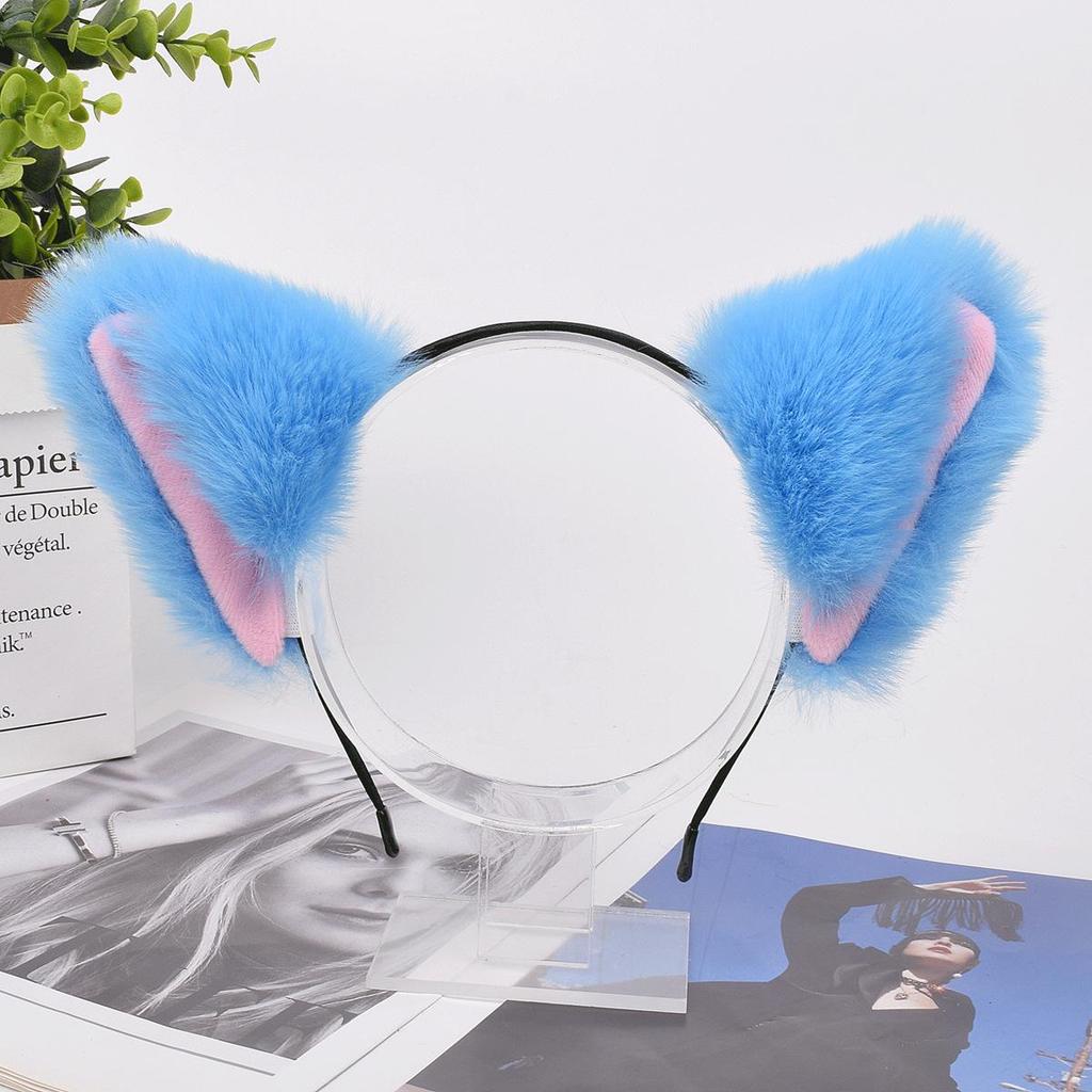 Plush Cat Ears Headband for Cosplay and Anime Costumes