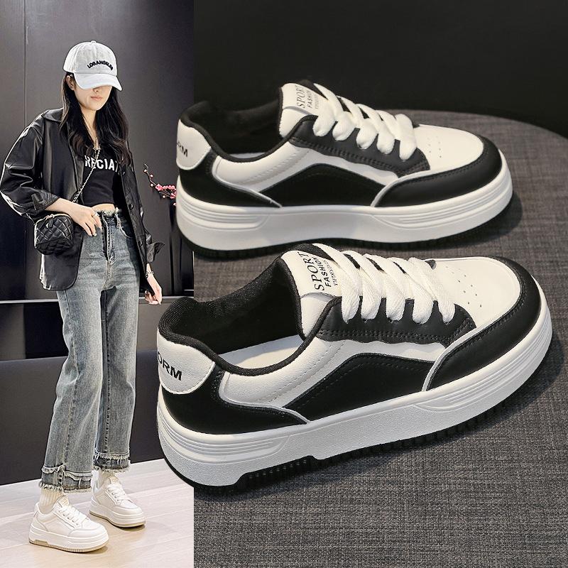 Platform white shoes women's spring and summer new heightening board shoes casual sports versatile single shoes women's