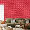 Christmas wallpaper mint red and coral motifs 50x1000