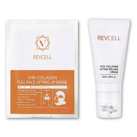 

[REVCELL] Ліфтинг-роликовий крем з колагеном Vita 70мл/Гуаша 3)Mask Pack 1Sheet+Cream