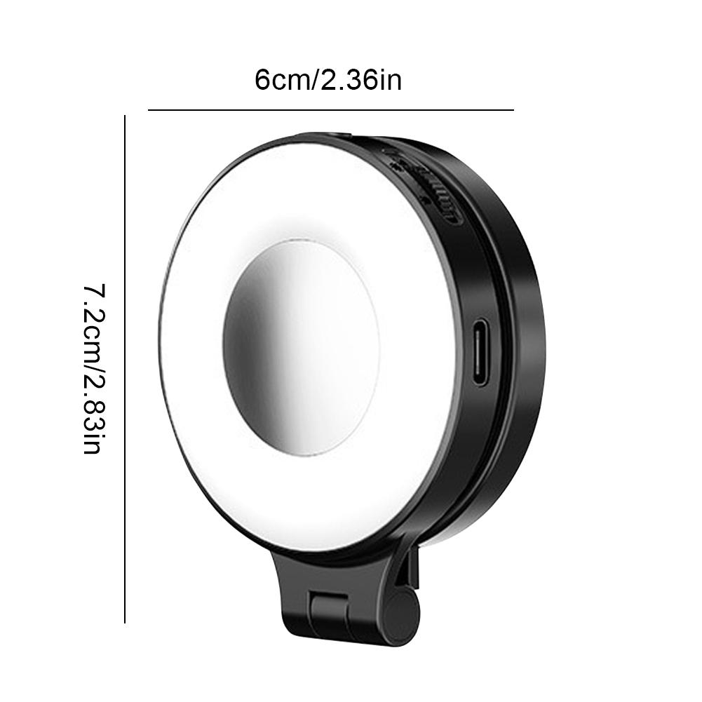 Magnetic Phone Selfie Light W/ Magnetic Ring Phone Live Streaming Beauty Light Mini Makeup Mirror Light for Photography