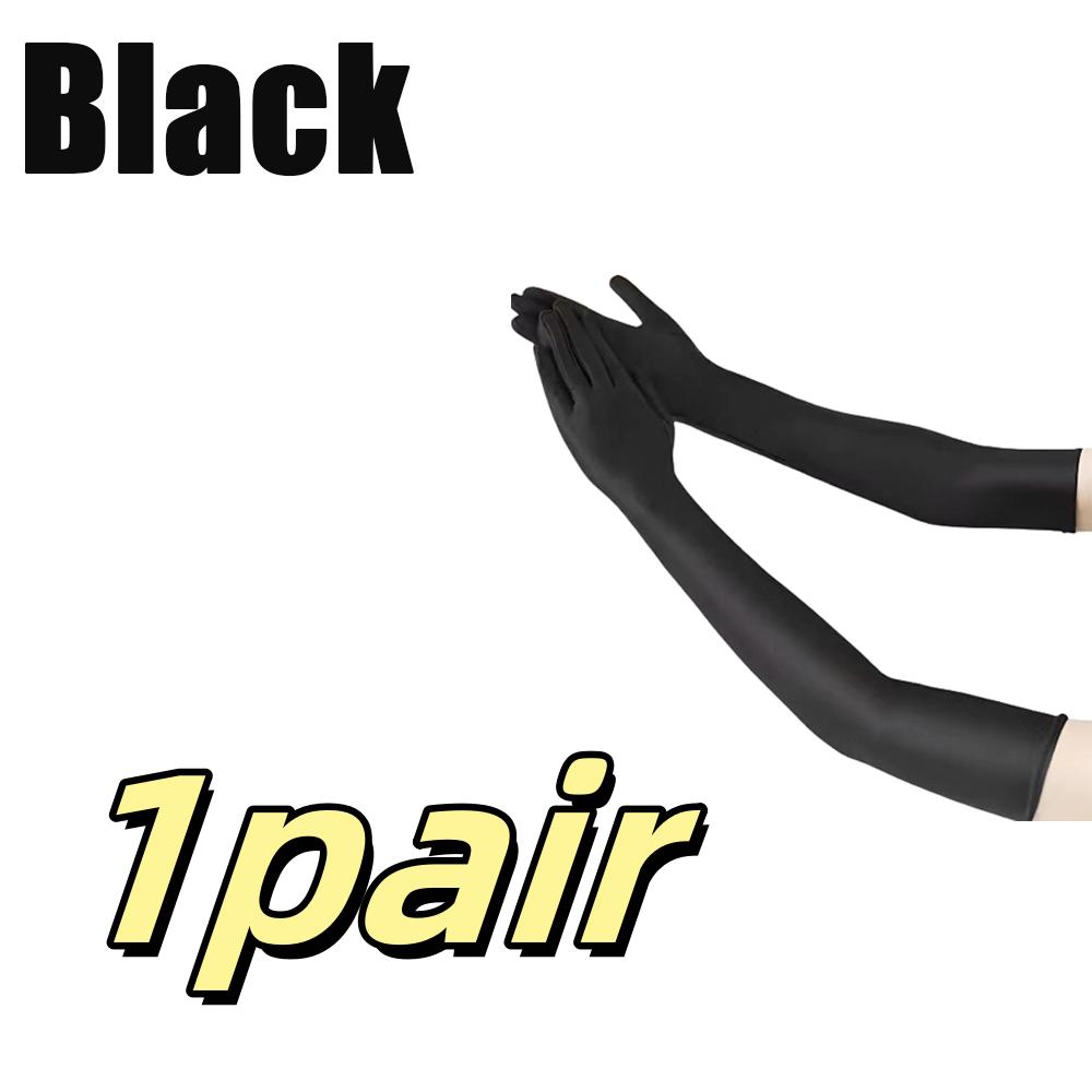 

1 пара Высокоэластичные спандексные перчатки до локтя с пальцами Длинные женские для защиты от солнца Перчатки для вечеринки, ночного клуба, свадьбы, выступления