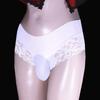 Man Panties Sexy Underwear Men Cuecas Cueca Masculina Sissy Lace Thong Enhance Pouch Bikini Briefs Pants gays underwear