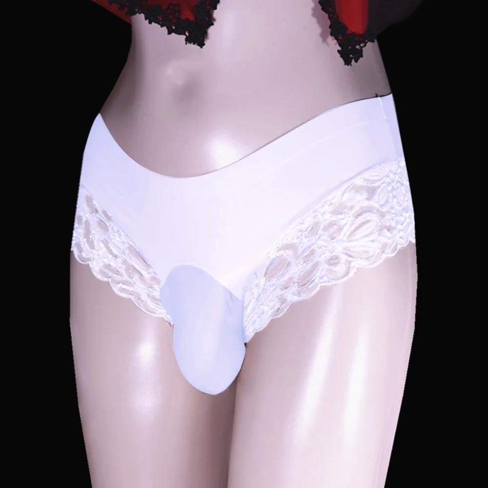 Man Panties Sexy Underwear Men Cuecas Cueca Masculina Sissy Lace Thong Enhance Pouch Bikini Briefs Pants gays underwear