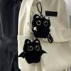 Chaveiro de Gato de Pelúcia Asa Fantasmagórica Estilo Fofo Adorável Pingente de Bolsa Material Macio Presente Para Decoração de Halloween Natal