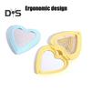Spazzola per capelli Love Heart con specchio 2 in 1, setole morbide, massaggio del cuoio capelluto, spazzola pieghevole, pettine portatile antistatico con cuscino d'aria, per lo styling dei capelli di uomini e donne