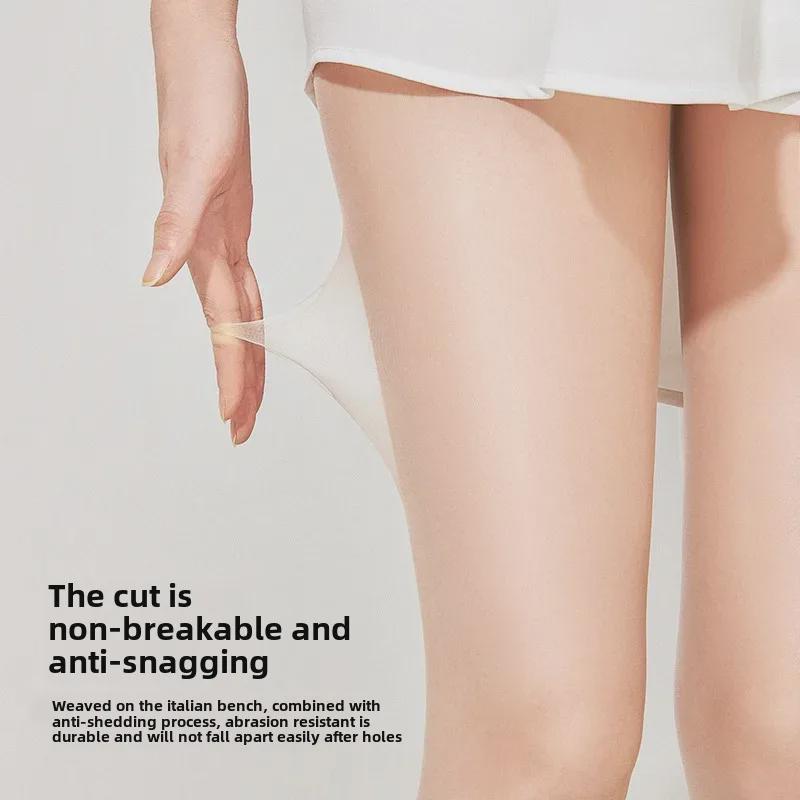 Ciorapi subțiri, negri, anti-agățați, pentru femei - Chiloți durabili de vară 0D, picioare goale, șosete ananas anti-alunecare