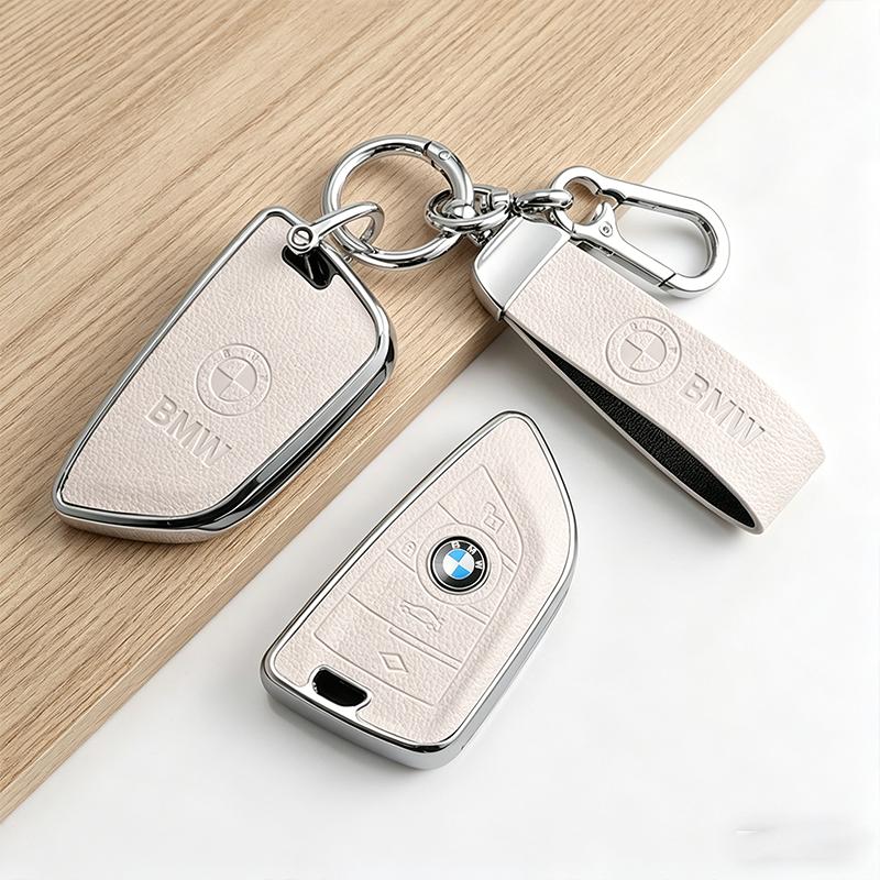 For BMW 1 3 5 7 Series F10 F20 F32 F34 F21 F30 F31 G30 G20 X1 X3 G01 X4 G02 X5 Car Sticker Zinc Alloy Leather Car Key Case