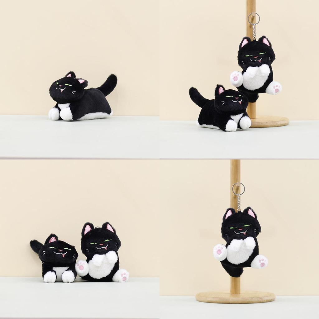 Charming Plush Cat Stuffed Animal Keychain High Quality Soft Short Fur Design