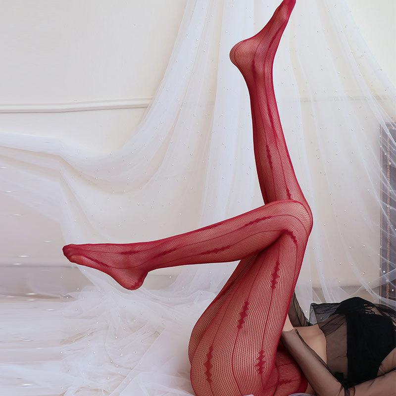 1x Pair Plus Size Sexy Fishnet Ultra Thin Pantyhose Easily Breaking Off Black Fashion Backseam Thigh High Stocking