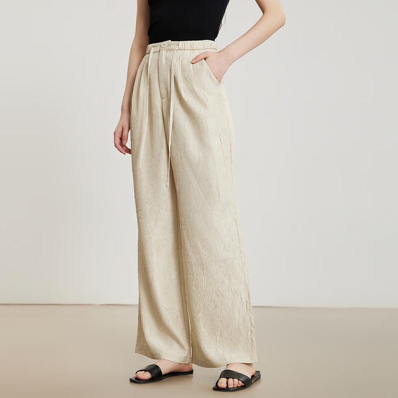 GECIN Women's Spring/Autumn Wide-Leg Straight Casual Trousers