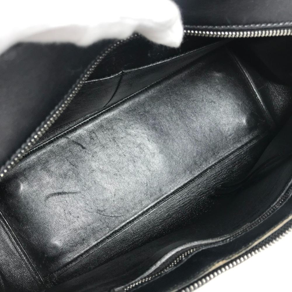 Celine Zweifarbige Kante Handtasche Fransen Quaste Umhängetasche Leder Beige/Marine