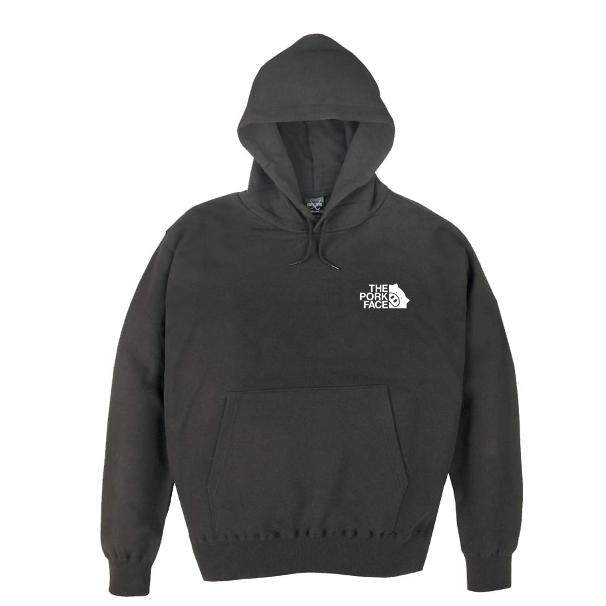 

Pork Pullover small logo [The Face] hoodie, black, 4L, чорний