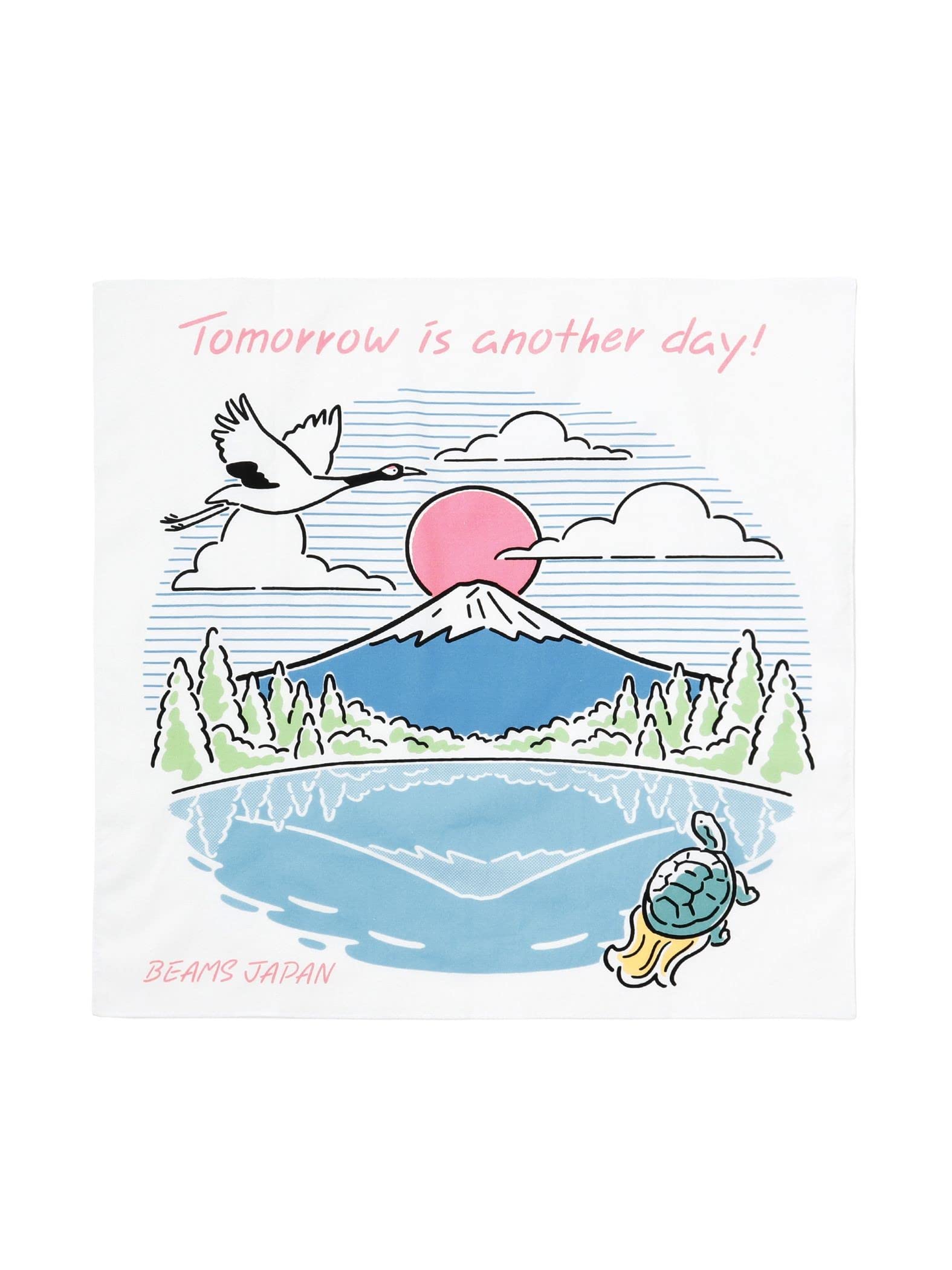 

BEAMS JAPAN Носовой платок Бандана Гора Фудзи Бандана БЕСПЛАТНО 56470100271 Сделано на заказ -