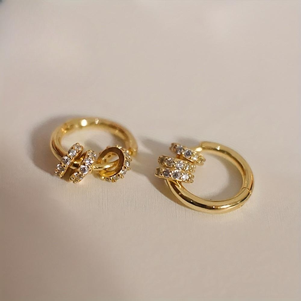 Hypoallergenic Copper Golden Hoop Earrings, Anti-Fade, Comfortable, Versatile, Simple and Elegant, Fashionable Women's Earrings for Daily Wear Parties