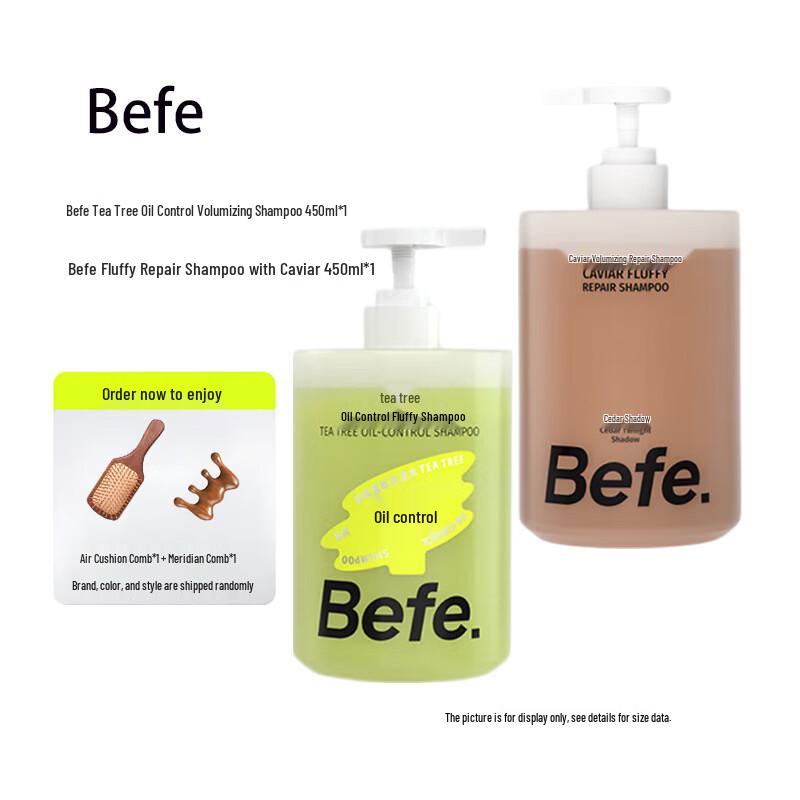 BeFe Tea Tree & Caviar Volumizing Shampoo Duo Set